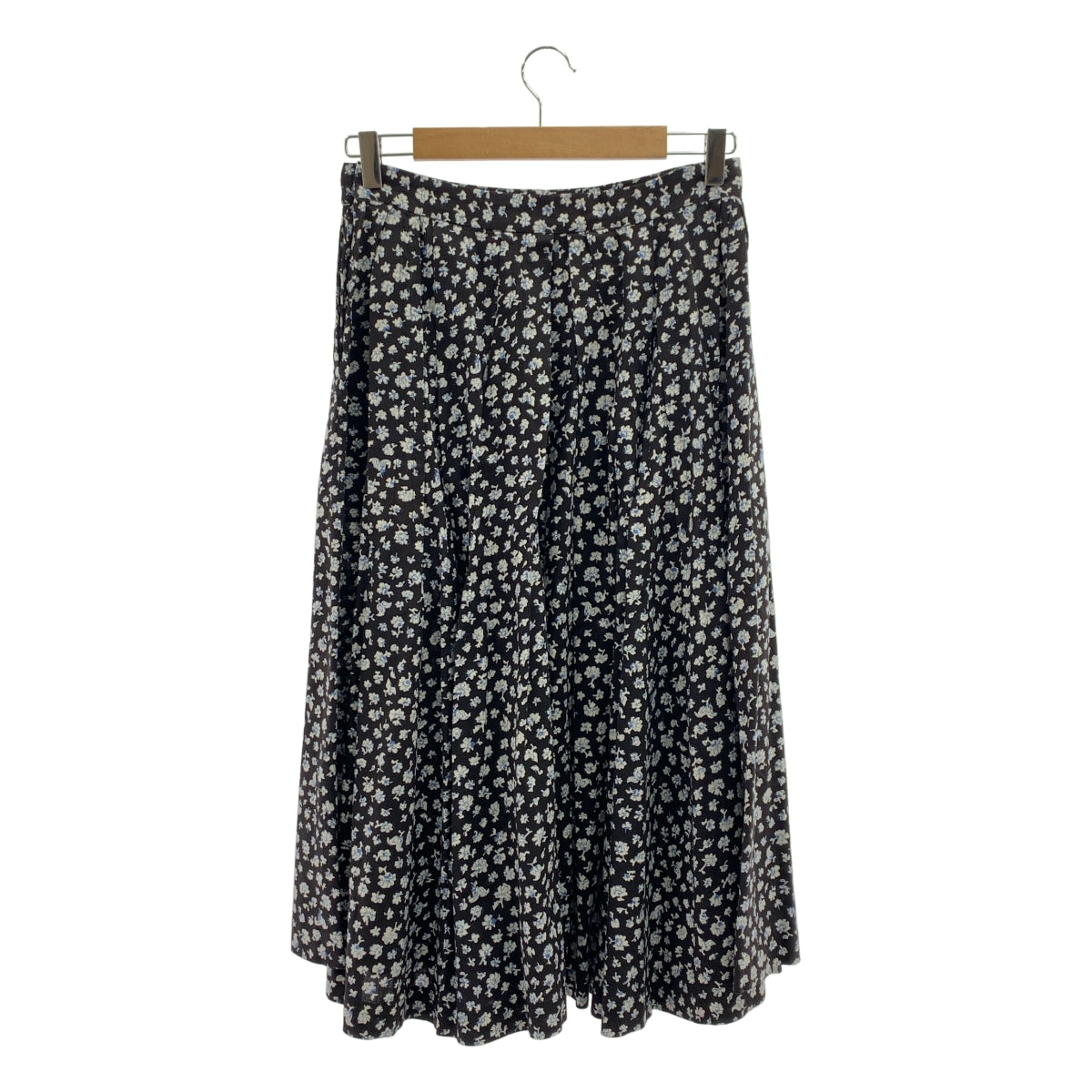 45r / フォーティファイブアール | コットン 小花柄 タック ロングスカート | 2 | レディース