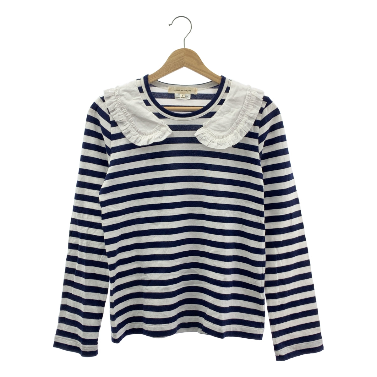 COMME des GARÇONS | 2016 春夏 | 荷葉邊領條紋上衣 | S 碼 | 女款