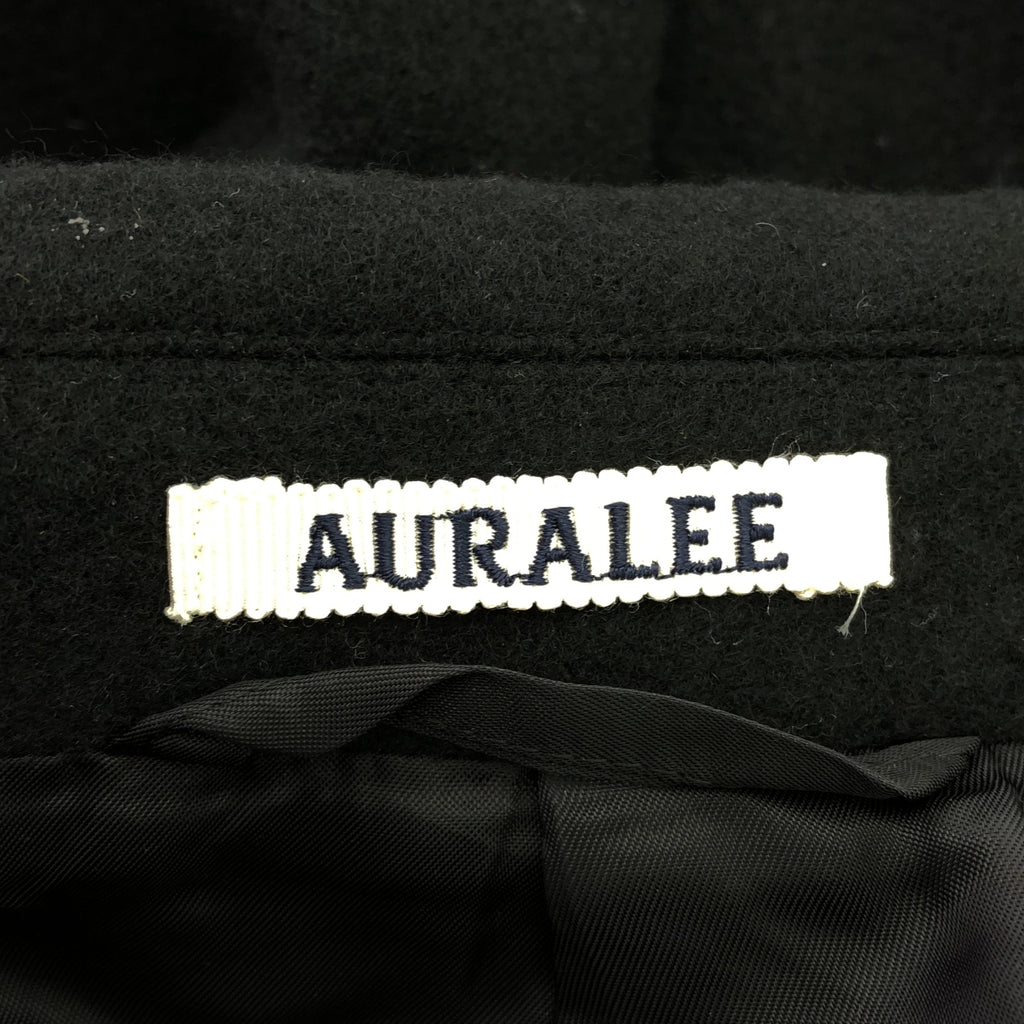 AURALEE | 2024AW | 羊絨羊毛莫瑟半大衣 | 全襯裡 | 0 | 黑色 | 女款