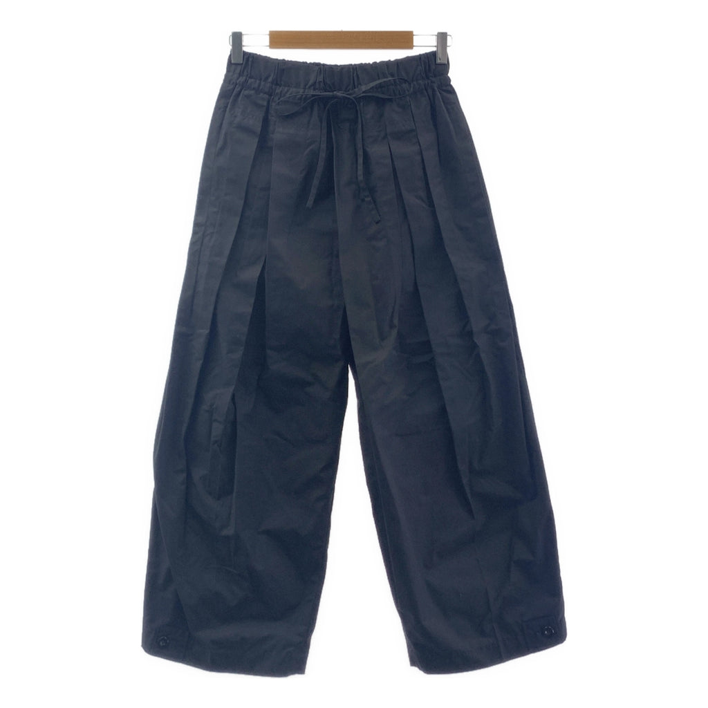 [狀況良好] JIL SANDER | 2025SS | TROUSER 68AW 30 FIT 棉質褶皺寬褲 | 32 | 黑色 | 女款