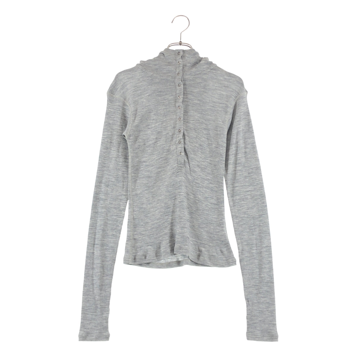 CLANE / クラネ | WOOL RIB HOODED TIGHT TOPS リブ トップス | 1 | レディース