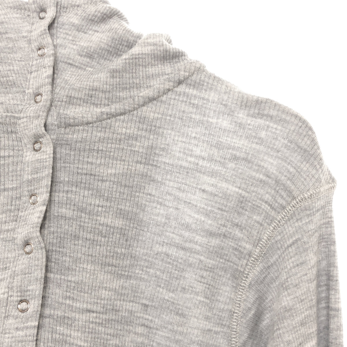 CLANE / クラネ | WOOL RIB HOODED TIGHT TOPS リブ トップス | 1 | レディース