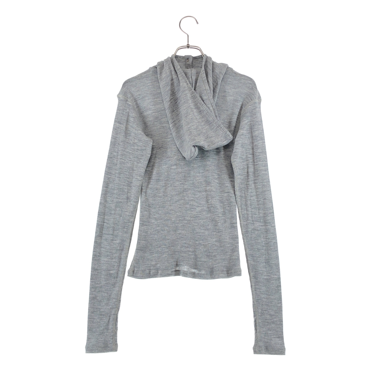 CLANE / クラネ | WOOL RIB HOODED TIGHT TOPS リブ トップス | 1 | レディース