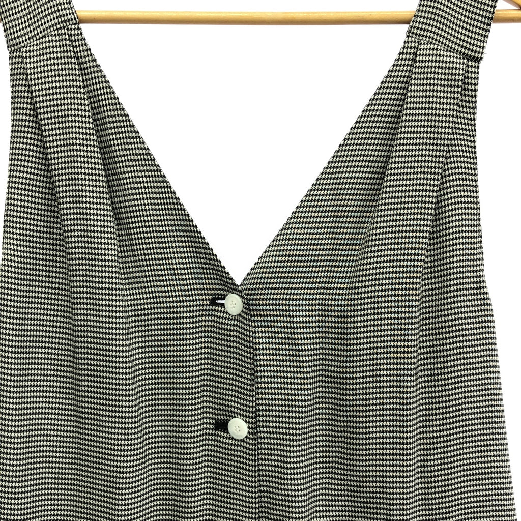 【美品】  COLUMN / コラム | 千鳥格子 コンビネゾン オールインワン | 38 | ホワイト/ブラック | レディース