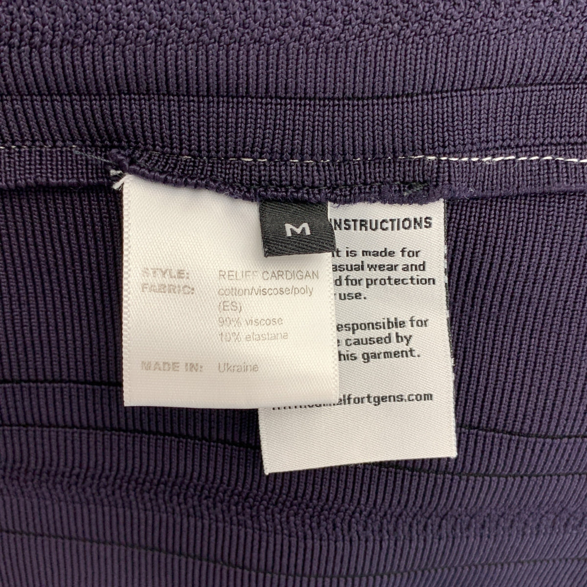 CAMIEL FORTGENS / カミエルフォートへンス | RELIEF CARDIGAN ストライプ ニット カーディガン | M | ネイビー | メンズ