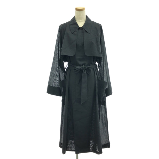 [New] HYKE | 2023SS | Restyle Archives #1 VOILE TRENCH COAT | 1 | Black | Women's