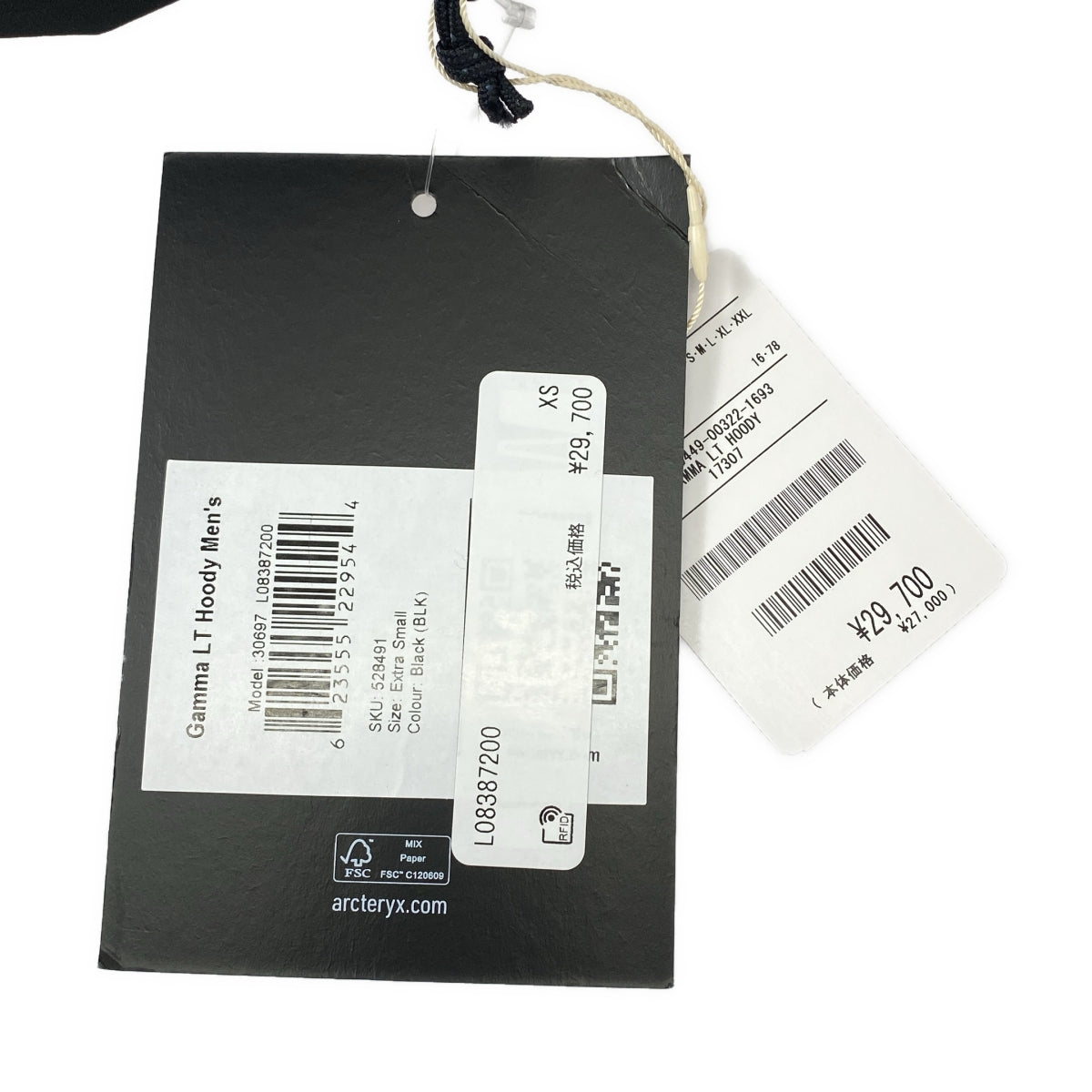 【新品】  ARC'TERYX / アークテリクス | Gamma LT Hoody ガンマ ライトウェイト フーディ | XS | ブラック | メンズ