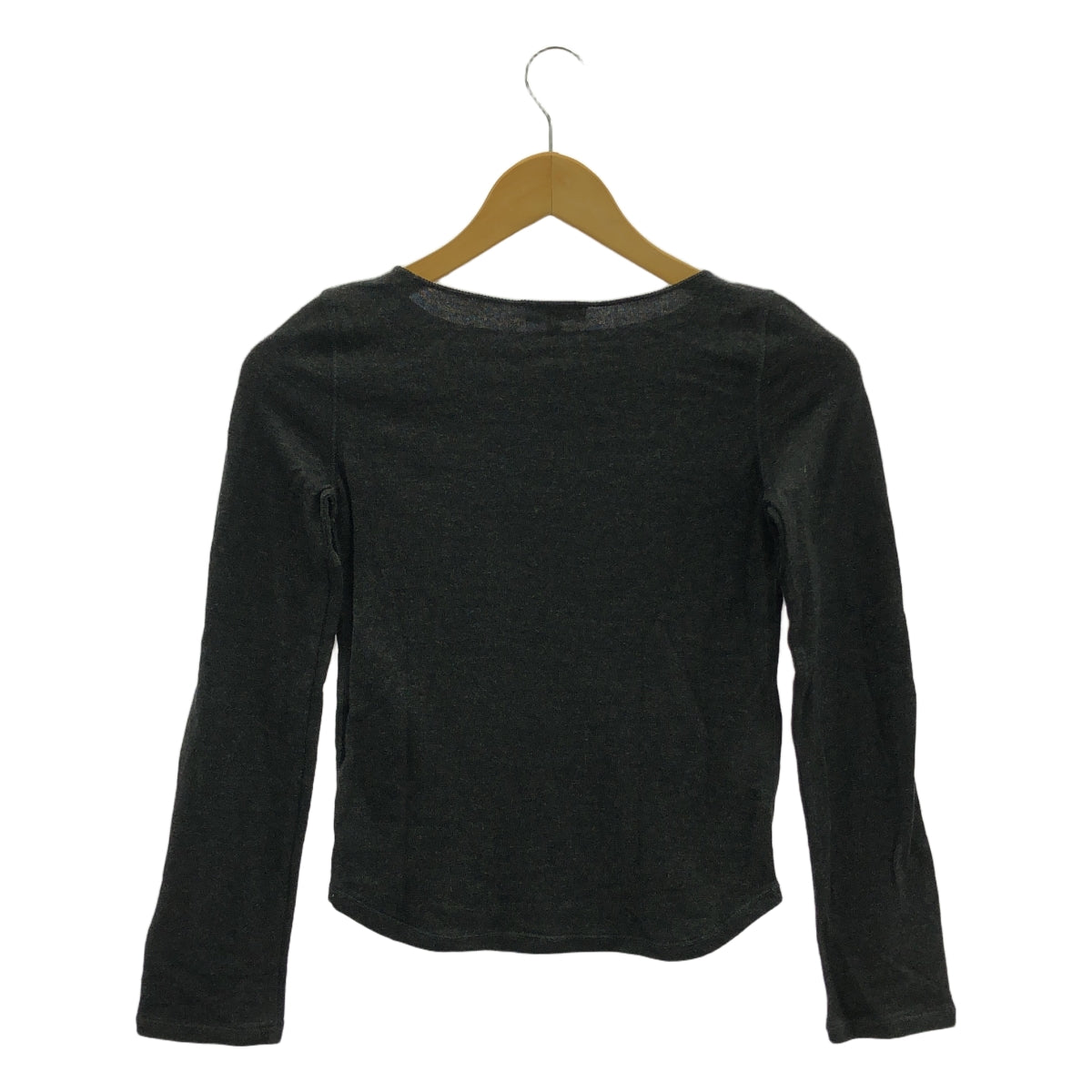 EMPORIO ARMANI / 엠포리오 아르마니 | 모직 혼합 보트 넥 롱 슬리브 풀오버 | 40 | 회색 | 여성