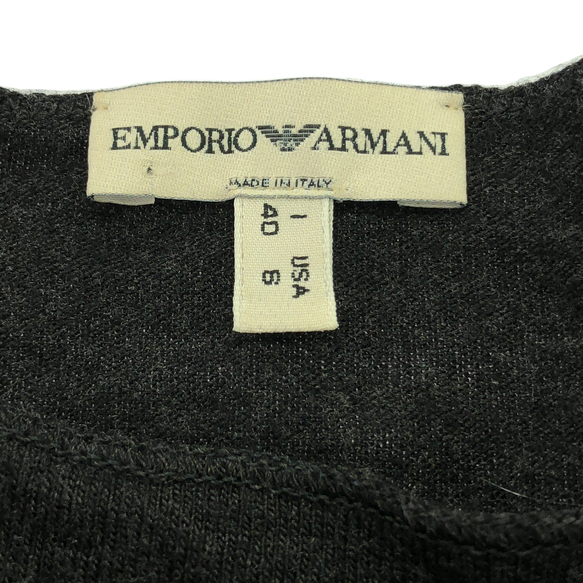 EMPORIO ARMANI / 엠포리오 아르마니 | 모직 혼합 보트 넥 롱 슬리브 풀오버 | 40 | 회색 | 여성