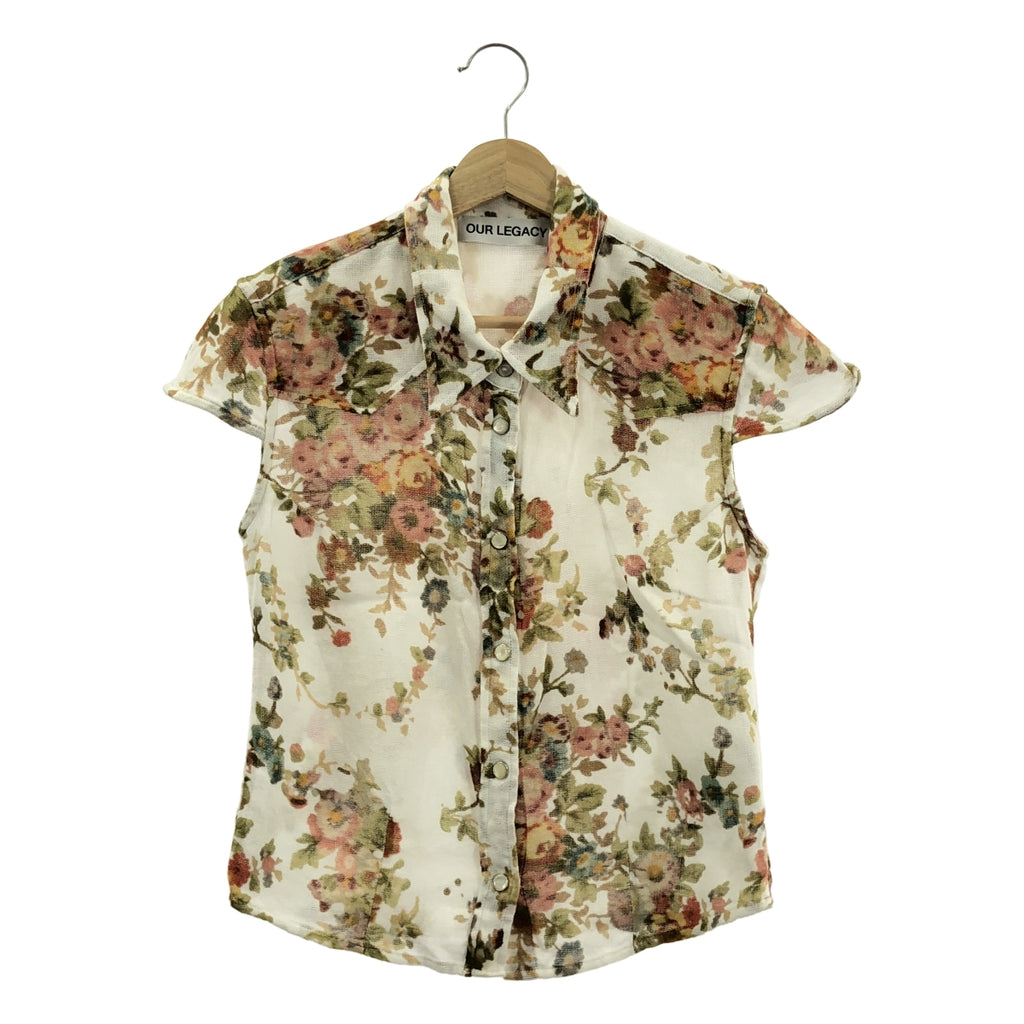 OUR LEGACY / 아워 레거시 | 2024SS | DAISY SHIRT SHORTSLEEVE 꽃 무늬 쇼트 슬리브 셔츠 | 34 | 여성