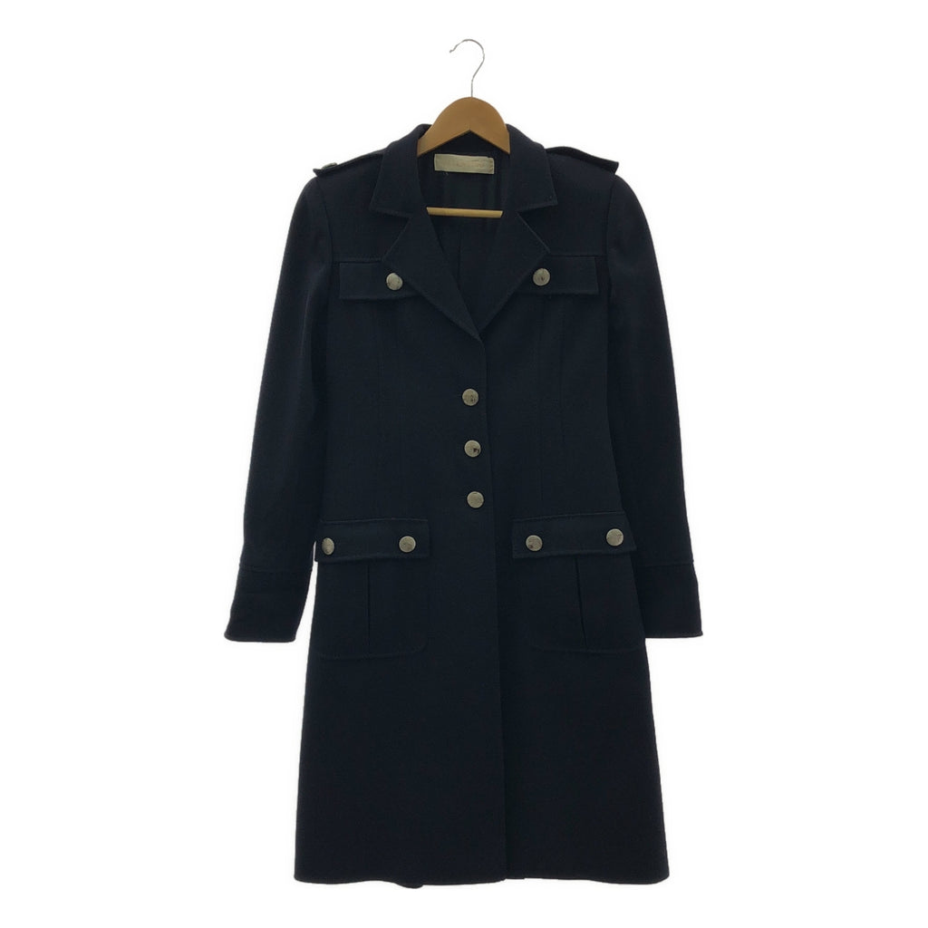 VALENTINO / 발렌티노 | 울 트릴 메탈 버튼 밀리터리 코트 | 6 | 여성