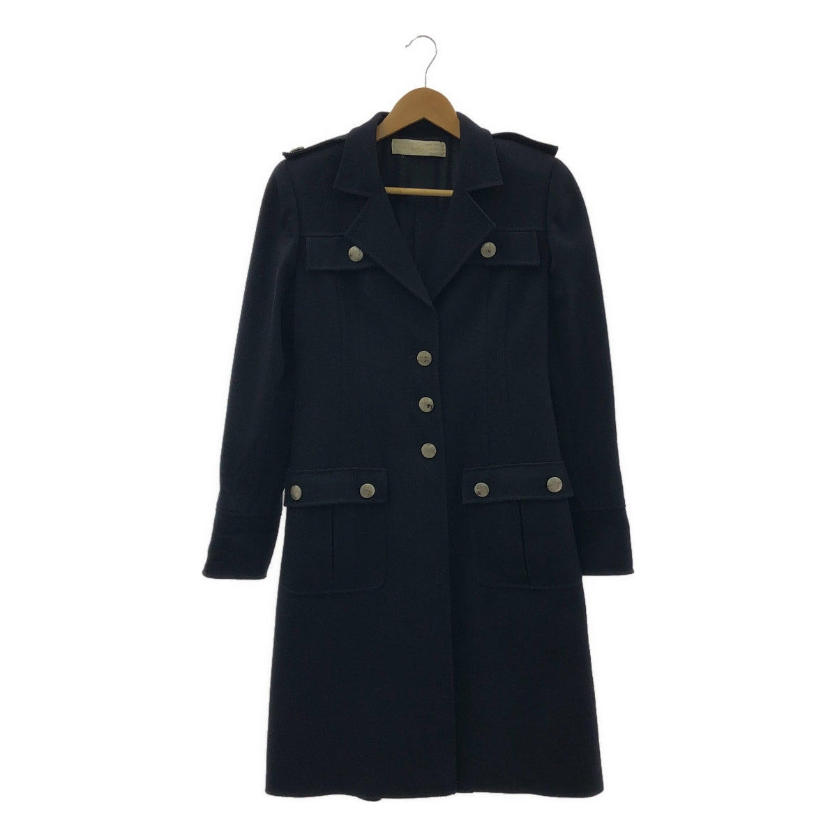 VALENTINO / 발렌티노 | 울 트릴 메탈 버튼 밀리터리 코트 | 6 | 여성