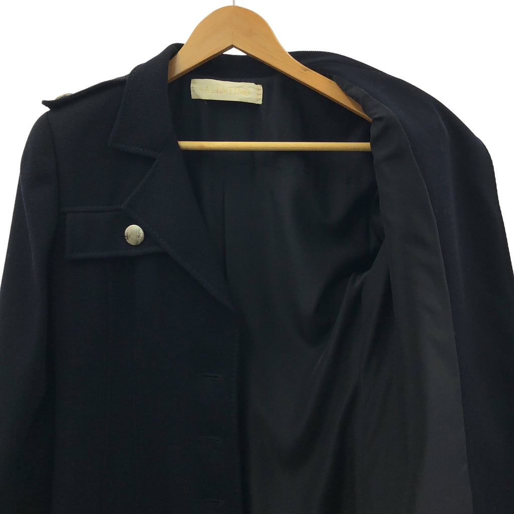 VALENTINO / 발렌티노 | 울 트릴 메탈 버튼 밀리터리 코트 | 6 | 여성