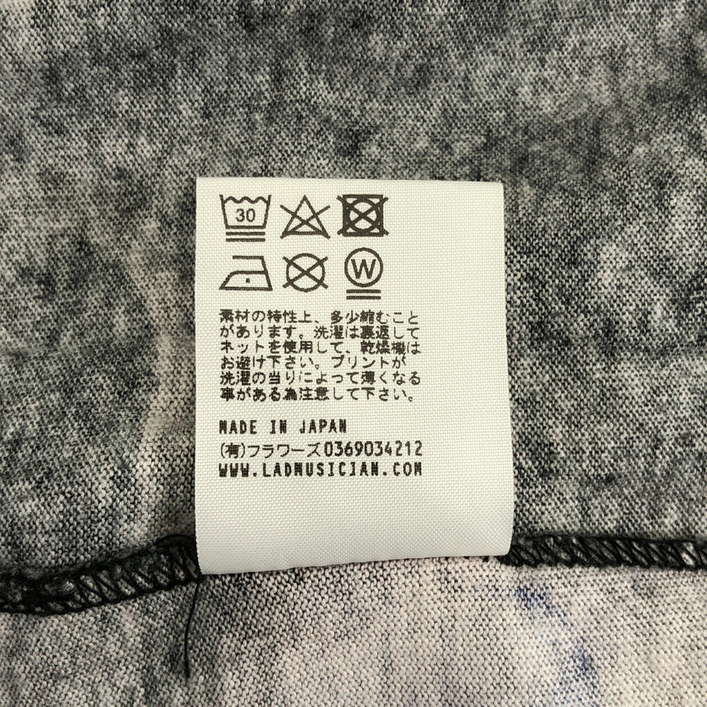 LAD MUSICIAN / 러드 뮤지션 | INKJET FLOWER T-SHIRT 오버사이즈 T셔츠 | F | 남성