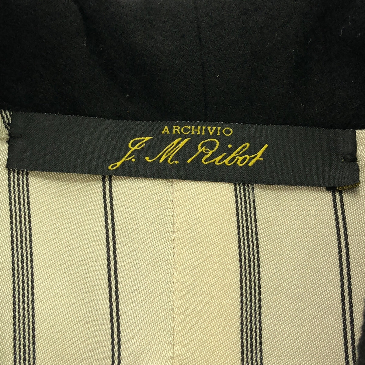 【美品】  ARCHIVIO J.M.Ribot / アルキビオジェイエムリボット | GOI/PN / wool jacket / ウール 縮絨 ジャケット / 総裏地 | 44 | black | メンズ