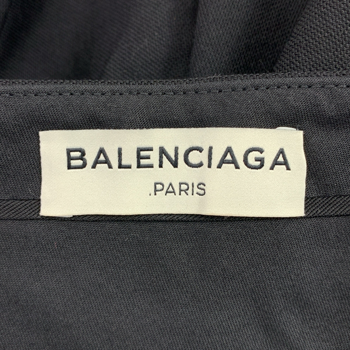 BALENCIAGA / バレンシアガ | ウール混 センタープレス  テーパード パンツ | 42 | ブラック | レディース