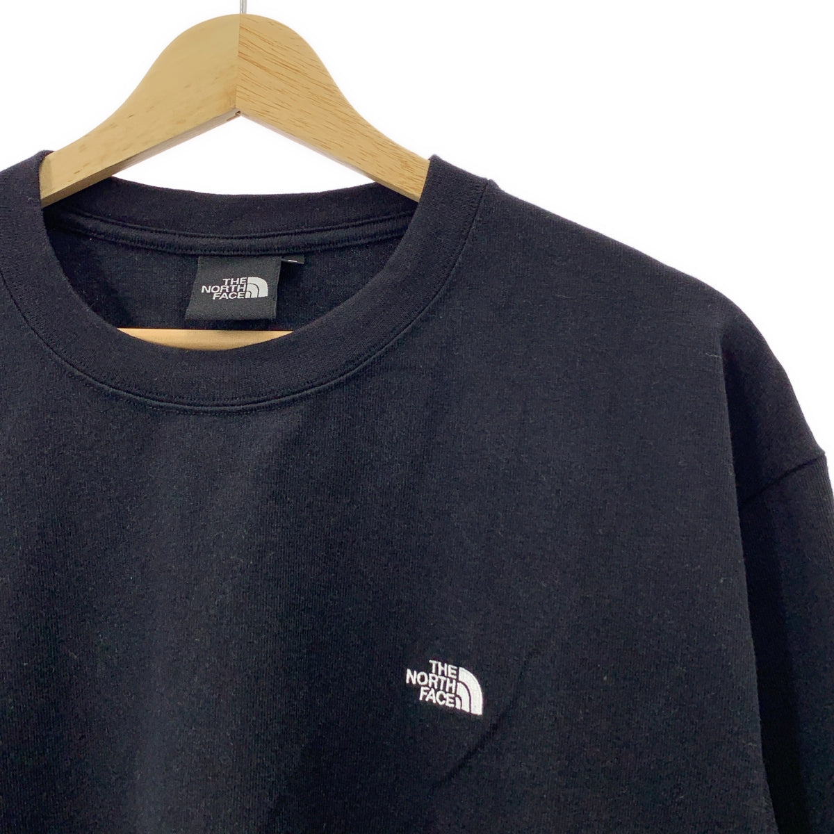 THE NORTH FACE / 더 노스 페이스 | LS Nuptse Cotton Tee 롱 슬리브 눕시 코튼 티셔츠 | L | 블랙 |