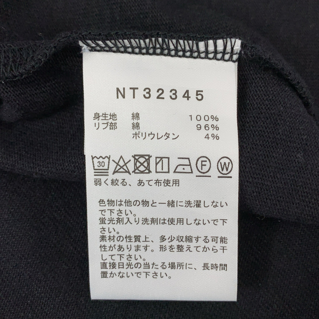 THE NORTH FACE / 더 노스 페이스 | LS Nuptse Cotton Tee 롱 슬리브 눕시 코튼 티셔츠 | L | 블랙 |