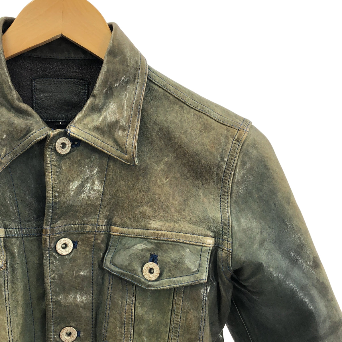 ISAMU KATAYAMA BACKLASH / イサムカタヤマバックラッシュ | ジャパンホースタンニン製品染め / 馬革 ホースレザー トラッカー ジャケット | S(1) | メンズ