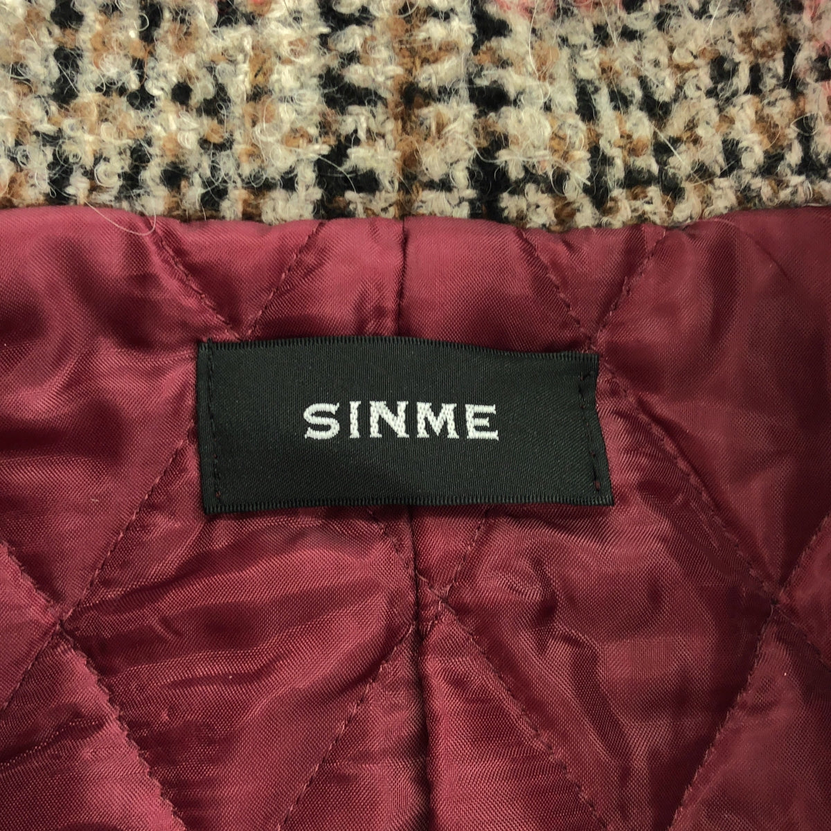 SINME / シンメ | ウール ツイード パデットジャケット
