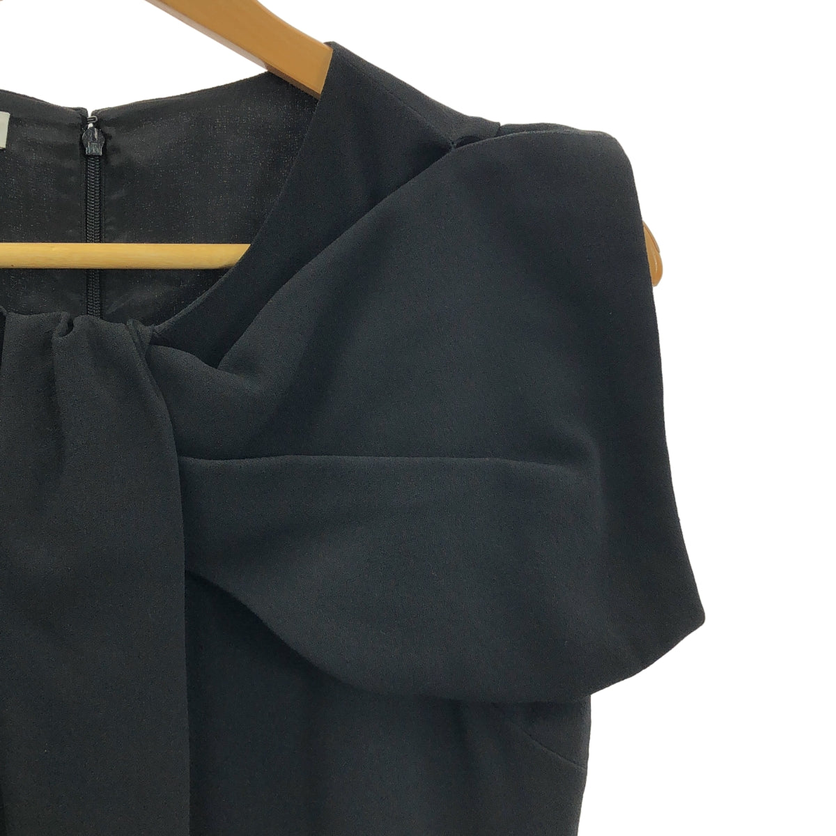 JIL SANDER / ジルサンダー | ウール混 リボン ノースリーブ ロング ワンピース | 34 | レディース