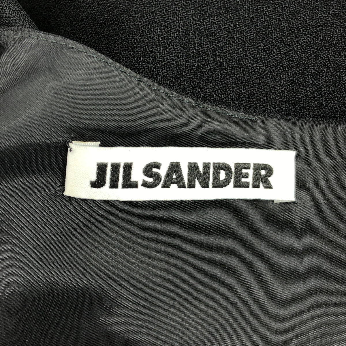 JIL SANDER / ジルサンダー | ウール混 リボン ノースリーブ ロング ワンピース | 34 | レディース