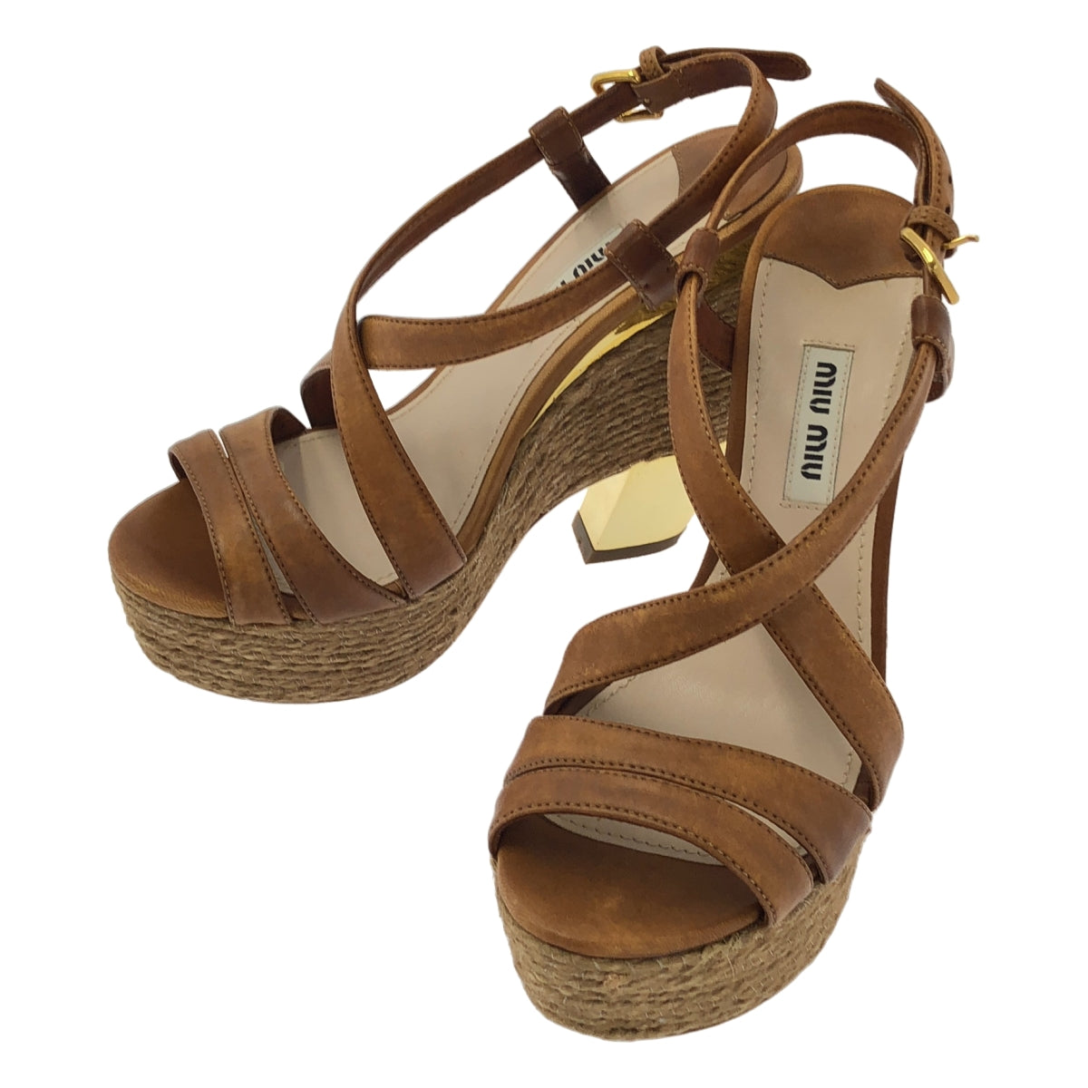 miu miu / 뮤우 뮤 | 에스파드리유 웨지 솔 샌들 | 35.5 |