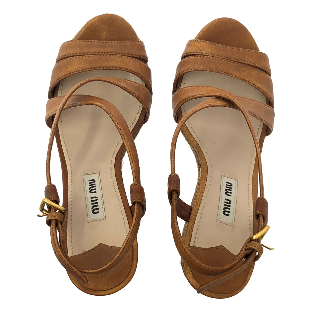 miu miu / 뮤우 뮤 | 에스파드리유 웨지 솔 샌들 | 35.5 |