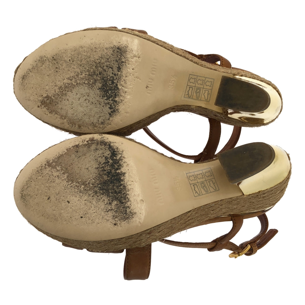 miu miu / 뮤우 뮤 | 에스파드리유 웨지 솔 샌들 | 35.5 |