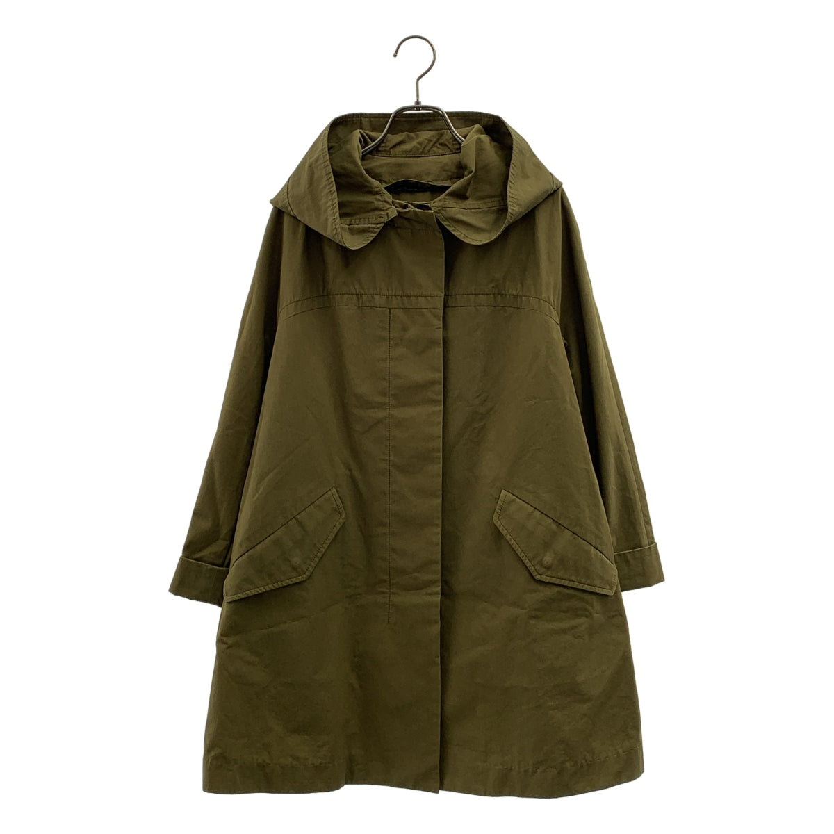 Tomorrowland MACPHEE / トゥモローランドマカフィー | コットン フーテッドコート | 38 | カーキ | レディース