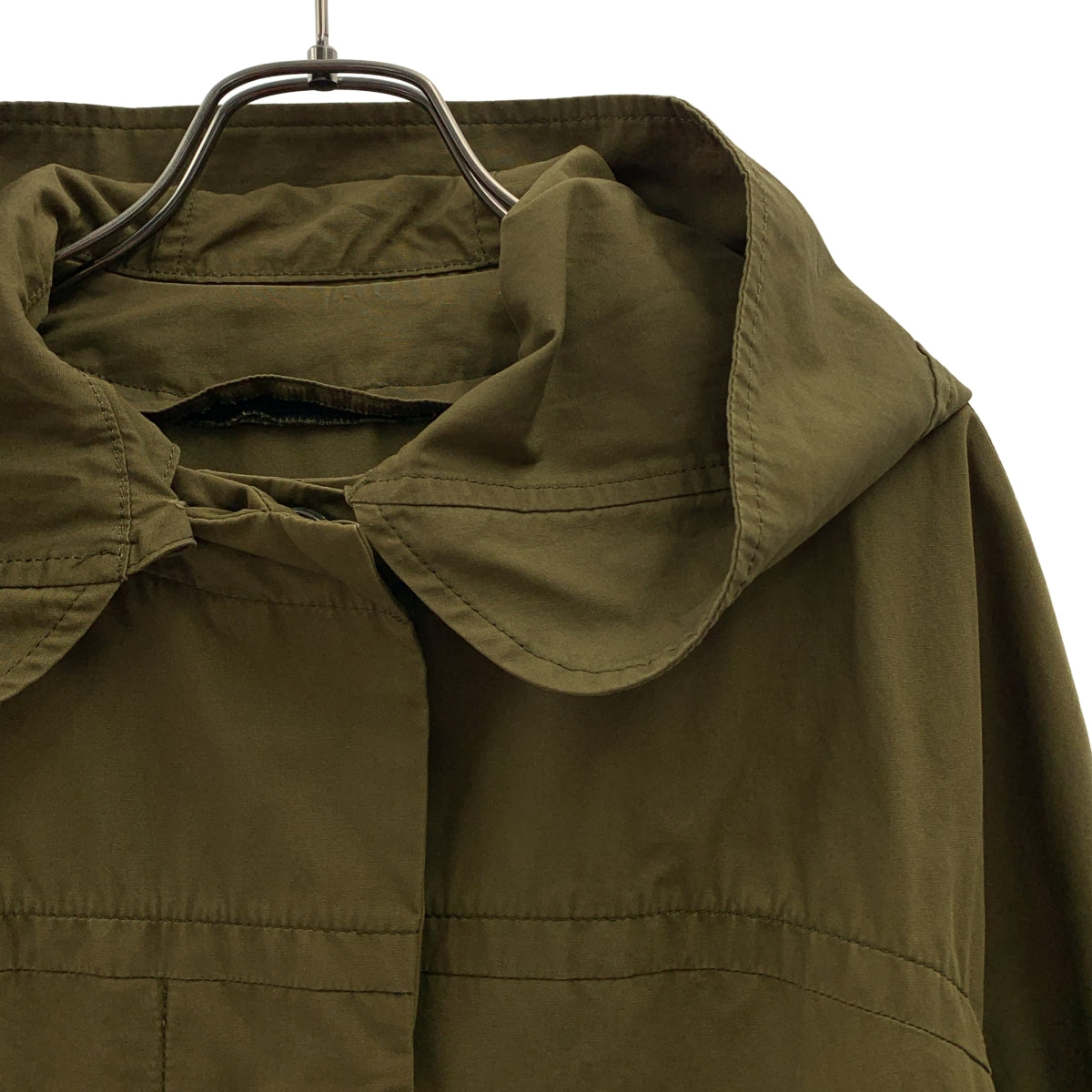 Tomorrowland MACPHEE / トゥモローランドマカフィー | コットン フーテッドコート | 38 | カーキ | レディース