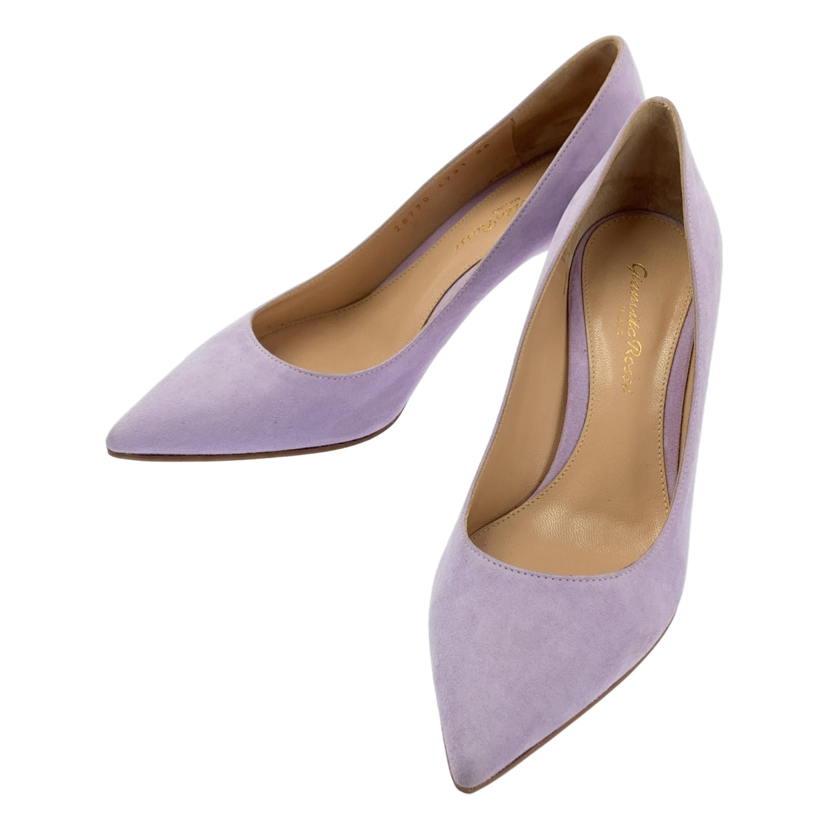 【美品】  Gianvito Rossi / ジャンヴィトロッシ | スウェードレザー ポインテッドトゥパンプス | 36 | ライトパープル | レディース
