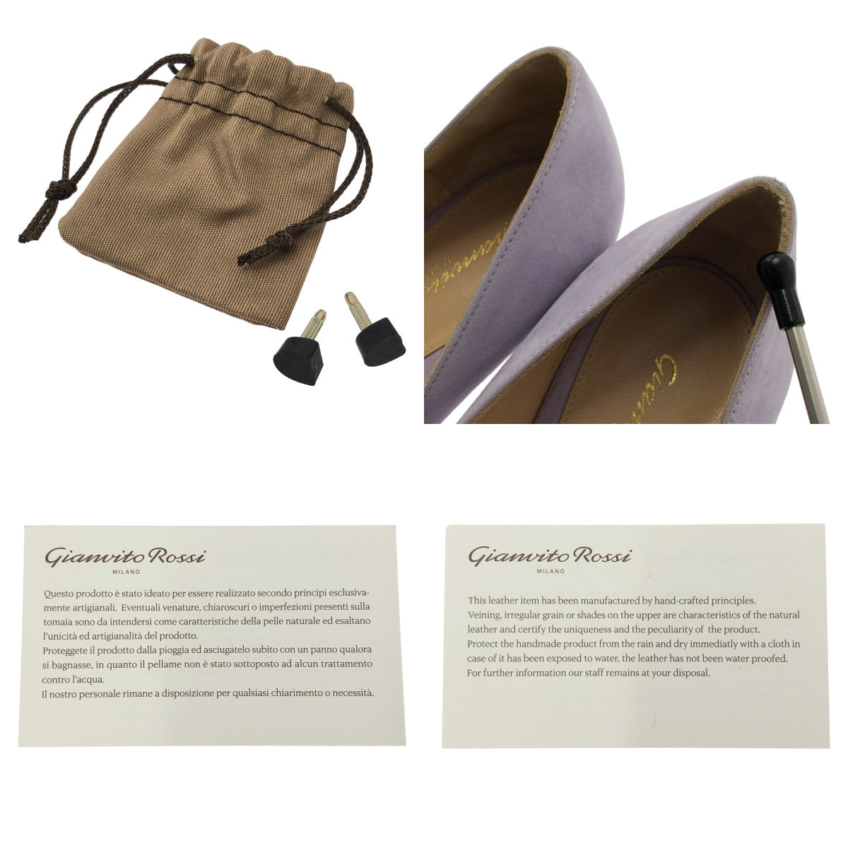 【美品】  Gianvito Rossi / ジャンヴィトロッシ | スウェードレザー ポインテッドトゥパンプス | 36 | ライトパープル | レディース