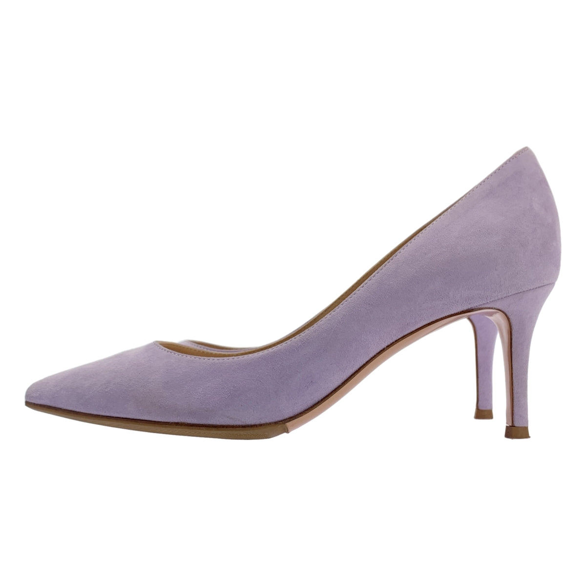 【美品】  Gianvito Rossi / ジャンヴィトロッシ | スウェードレザー ポインテッドトゥパンプス | 36 | ライトパープル | レディース