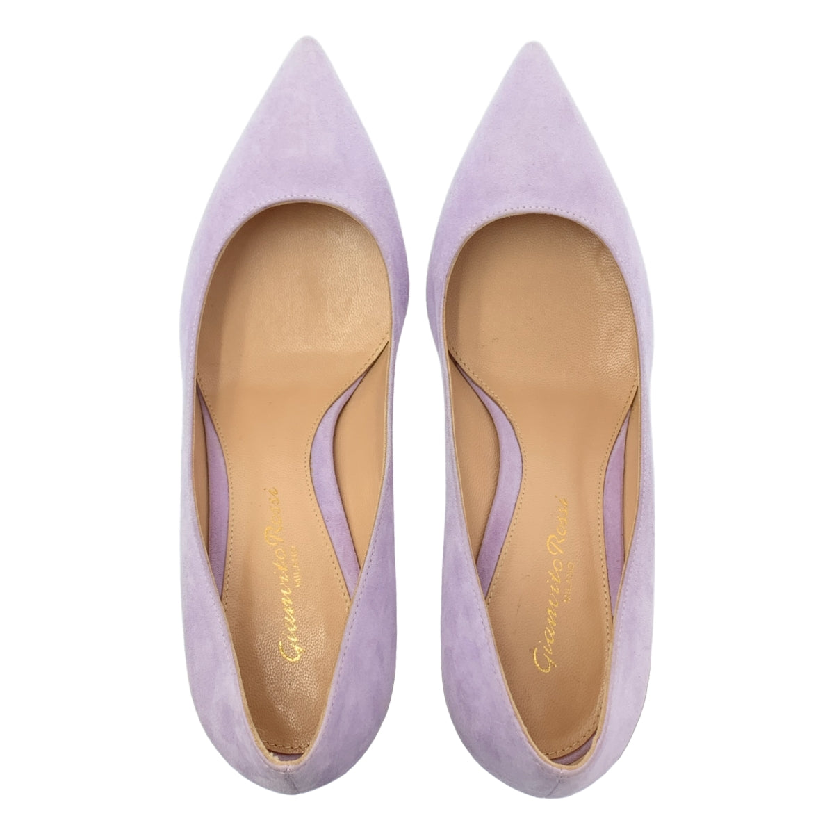 【美品】  Gianvito Rossi / ジャンヴィトロッシ | スウェードレザー ポインテッドトゥパンプス | 36 | ライトパープル | レディース