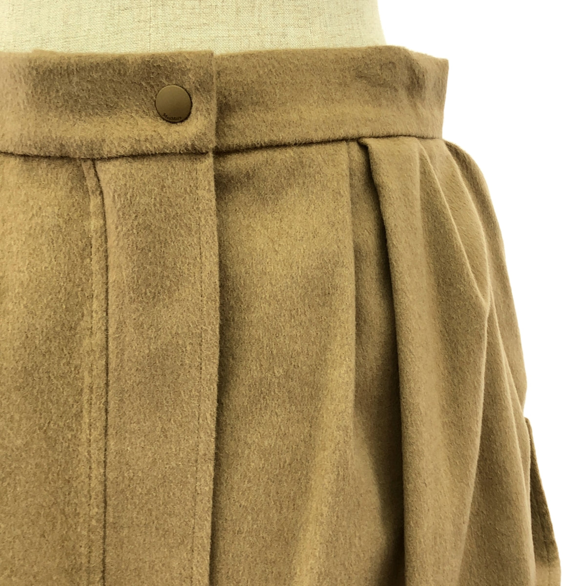 [狀況良好] Max Mara | RITMO 褶皺變形裙 | 40 碼 | 米色 | 女款