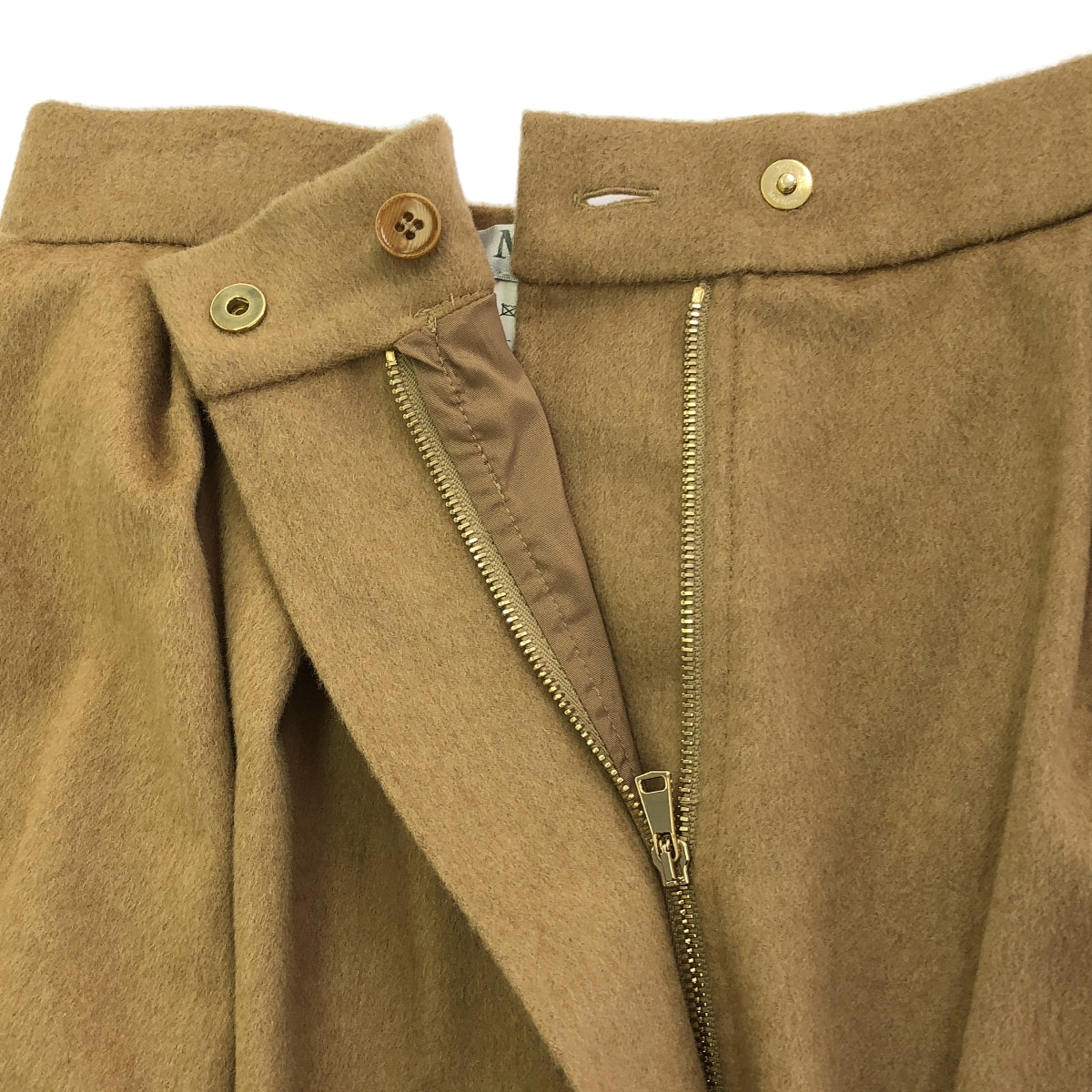 【美品】  Max Mara / マックスマーラ | RITMO タック 変形 スカート | 40 | ベージュ | レディース