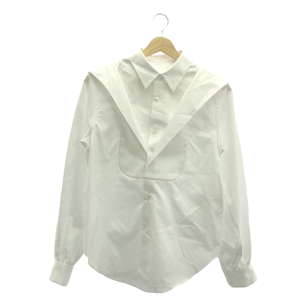 【美品】  noir kei ninomiya / ノワールケイニノミヤ | 2025SS | コットン フーディシャツ | S | ホワイト | レディース