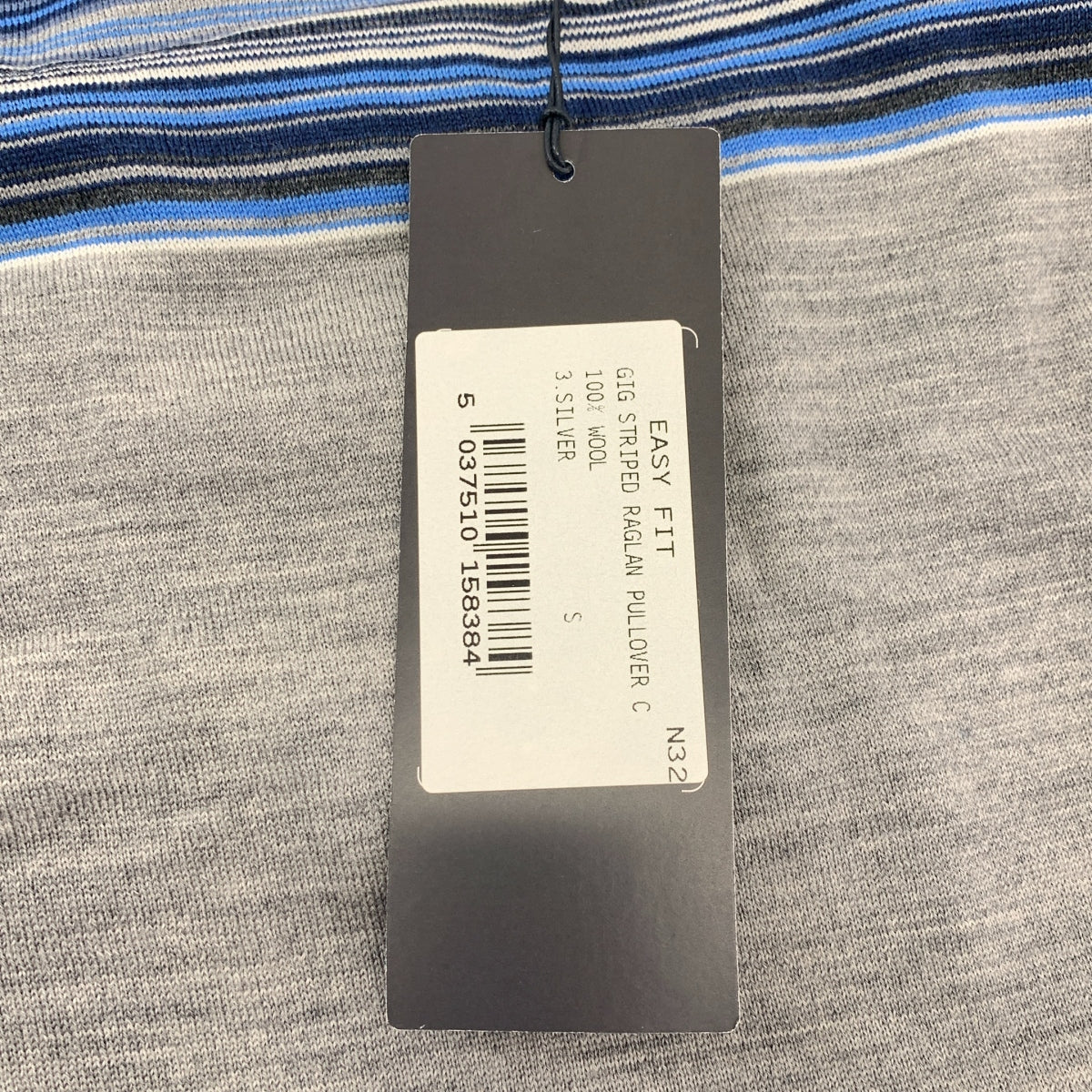 JOHN SMEDLEY / 존스 메들리 | 메리노 울 테두리 라글란 슬리브 하이 게이지 크루 넥 니트 | S | 남성