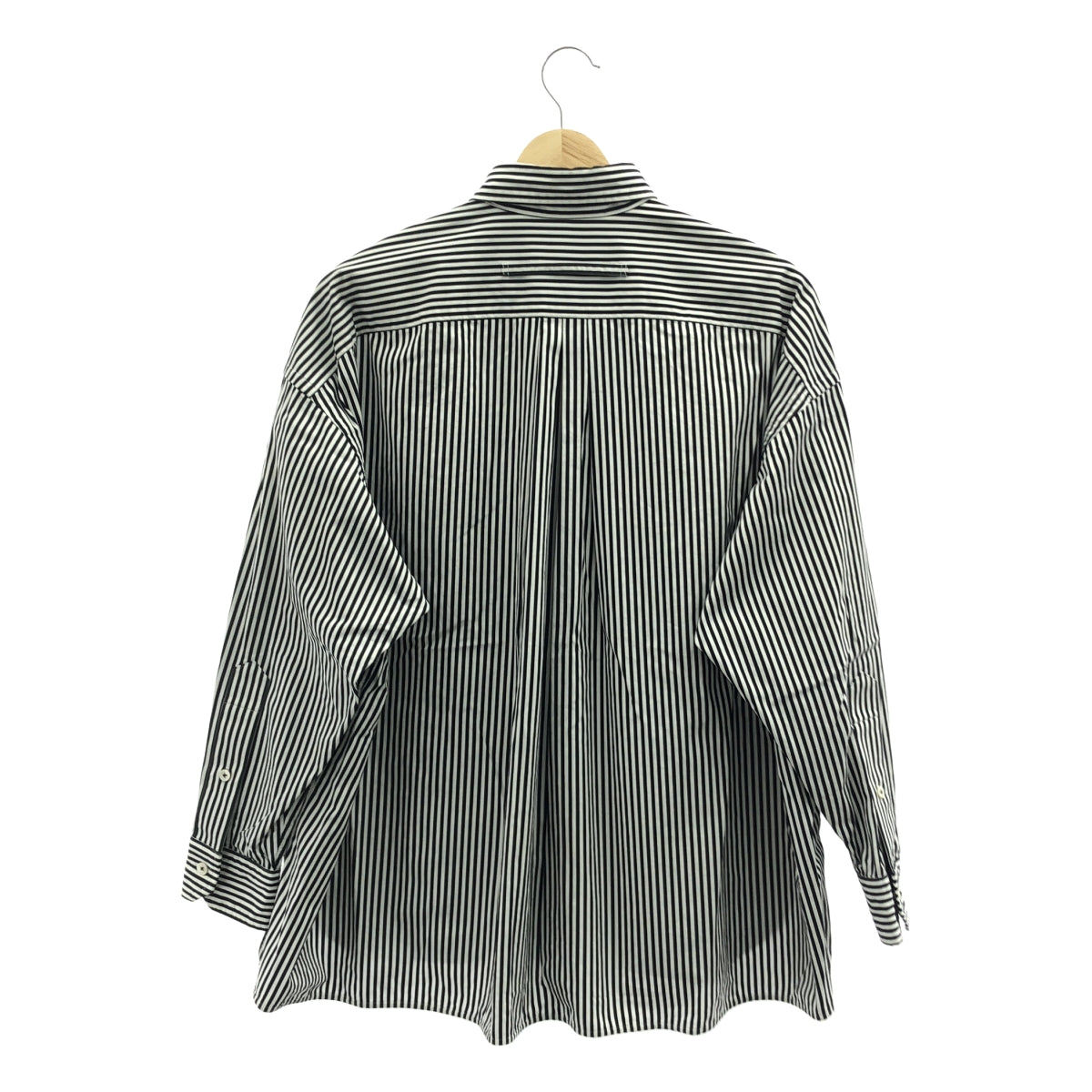 TICCA | 條紋方形超大襯衫 | F 碼 | 黑白 | 女款
