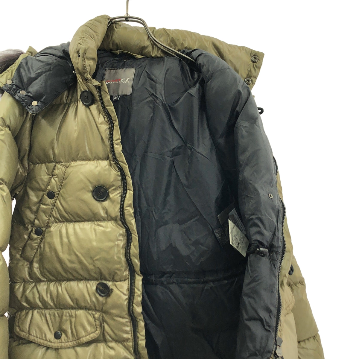 DUVETICA / デュベティカ | ロゴジップ ダウンジャケット / ファー・フード着脱可 | 40 | レディース