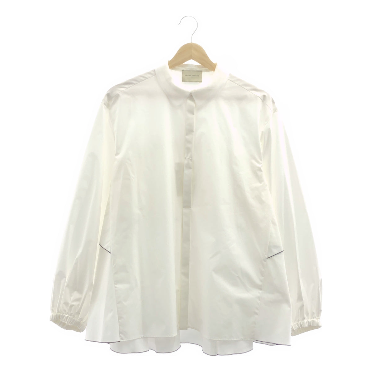 [新品] UNITED ARROWS | 2024SS | 滾邊後背荷葉邊襯衫 | F碼 | 白色 | 女款