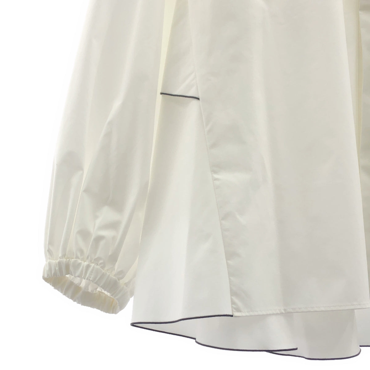 [新品] UNITED ARROWS | 2024SS | 滾邊後背荷葉邊襯衫 | F碼 | 白色 | 女款