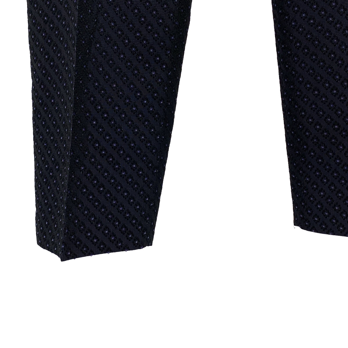 [狀況極佳] LE CIEL BLEU | 提花中心壓制休閒褲 / 全襯裡 | 尺寸 36 | 海軍藍 | 女款