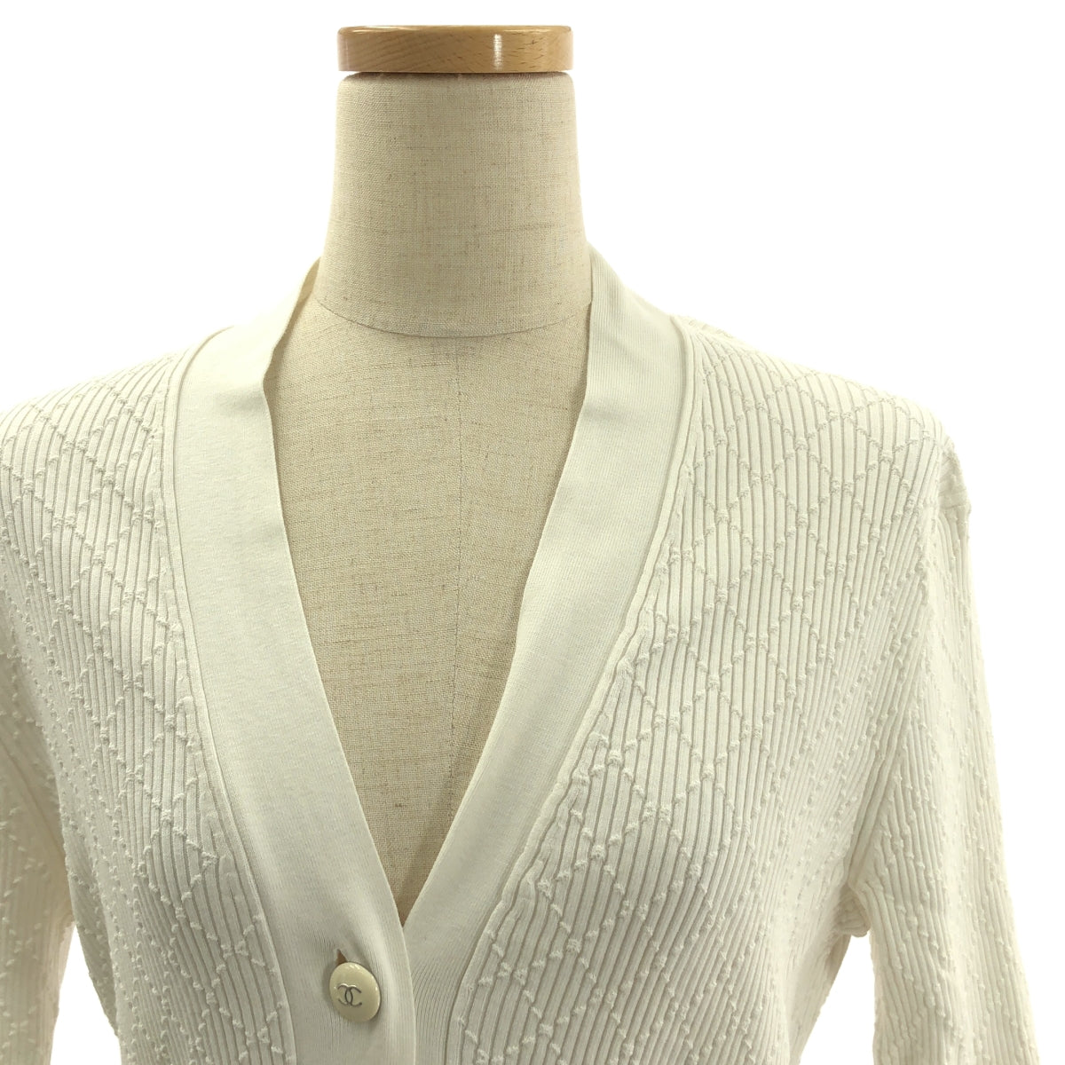 CHANEL / 샤넬 | 코튼 코코 마크 버튼 롱 가디건 | 36 | 여성