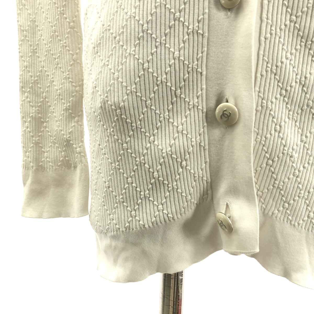 CHANEL シャネル ロングカーディガン ボレロ ココマークボタン ボーダー CHANEL シャネル ロングカーディガン ボレロ ココマークボタン ボーダー