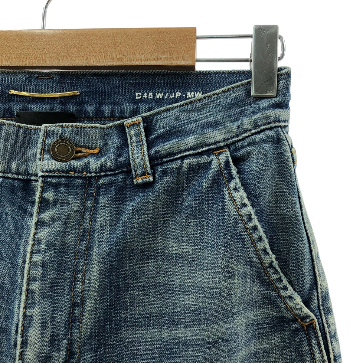 SAINT LAURENT PARIS | 破洞牛仔褲 | 尺寸 24 | 靛藍 | 女款