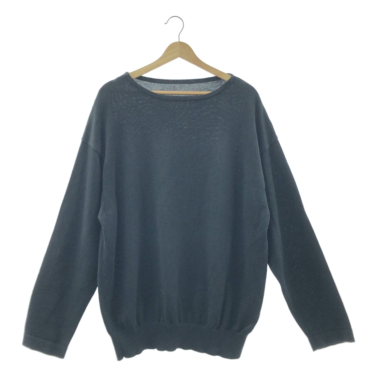 Crepuscule / クレプスキュール | 2022SS | Ramie Basque Knit ラミー バスク ニット | 2 | ブラック | メンズ