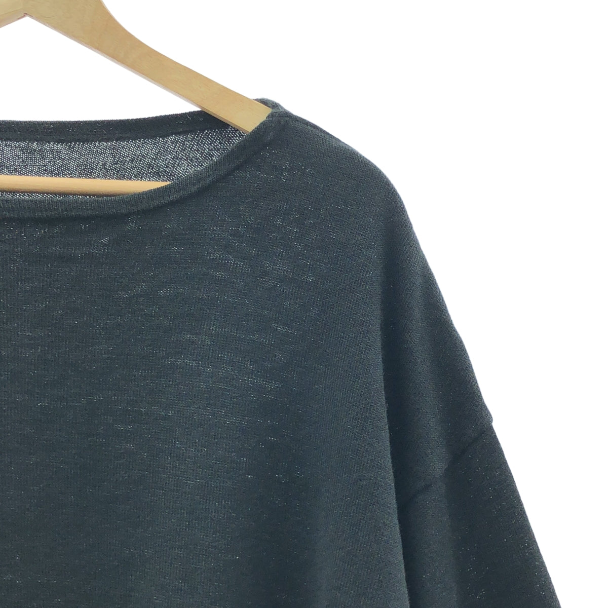 Crepuscule / クレプスキュール | 2022SS | Ramie Basque Knit ラミー バスク ニット | 2 | ブラック | メンズ