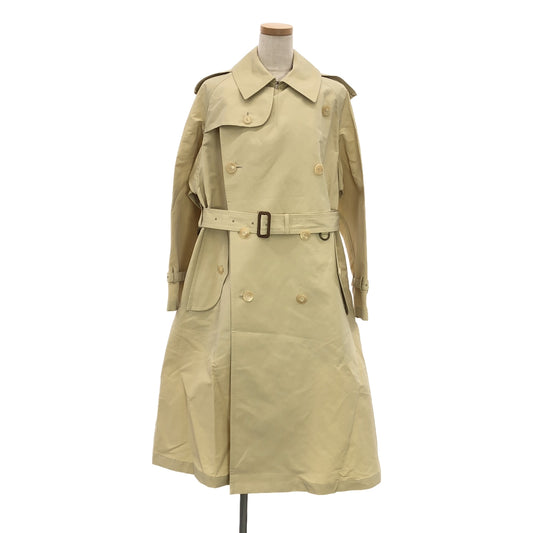 [New] AURALEE | 2023SS | EXCLUSIVE WASHI POLYESTER HIGH DENSITY CLOTH BIG TRENCH COAT | 1 | Ivory Beige | Women's